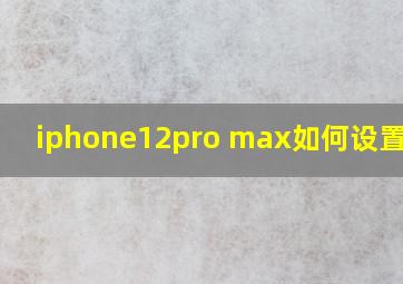 iphone12pro max如何设置快捷